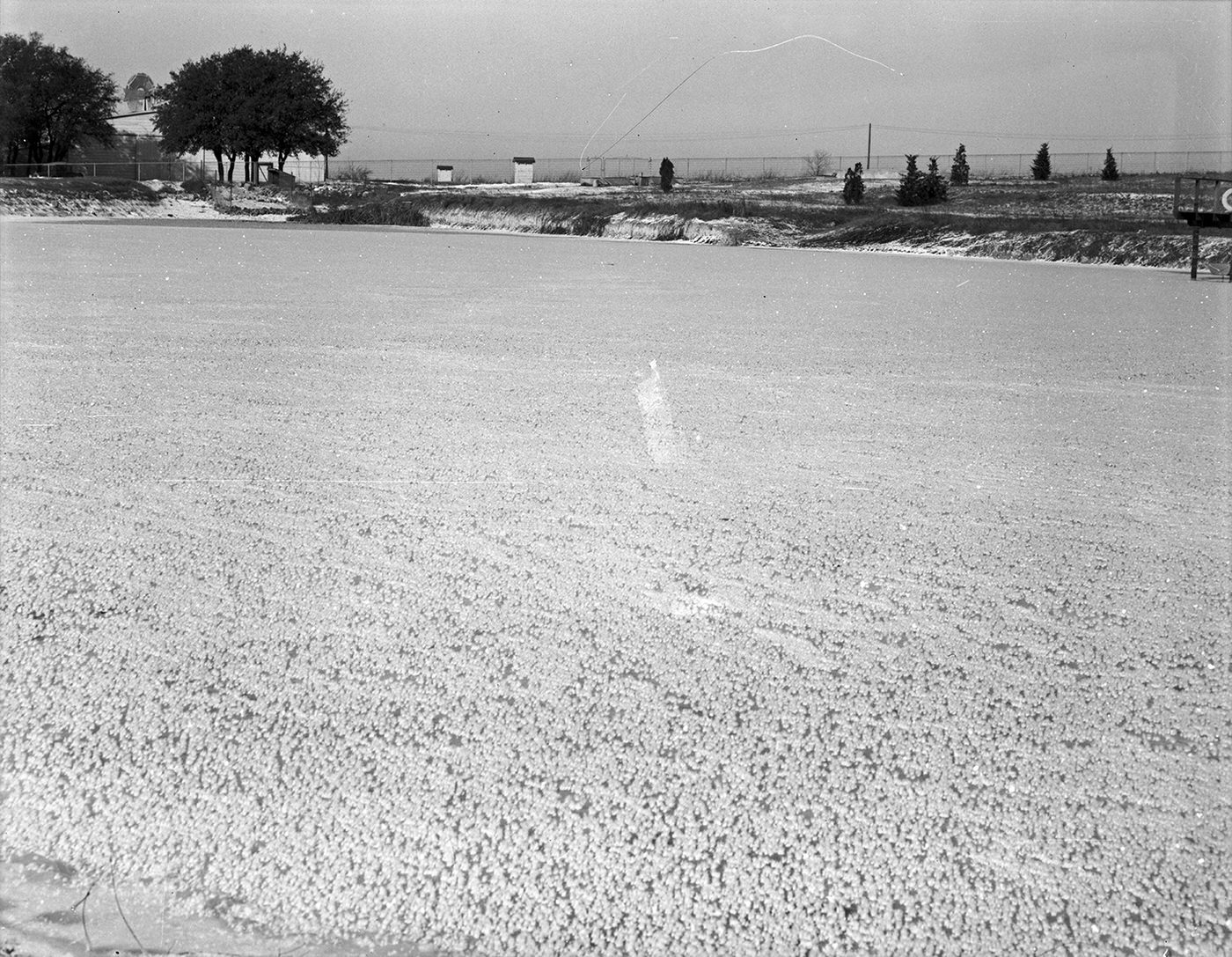 Frozen lake at Shady Oak Farm, 1930