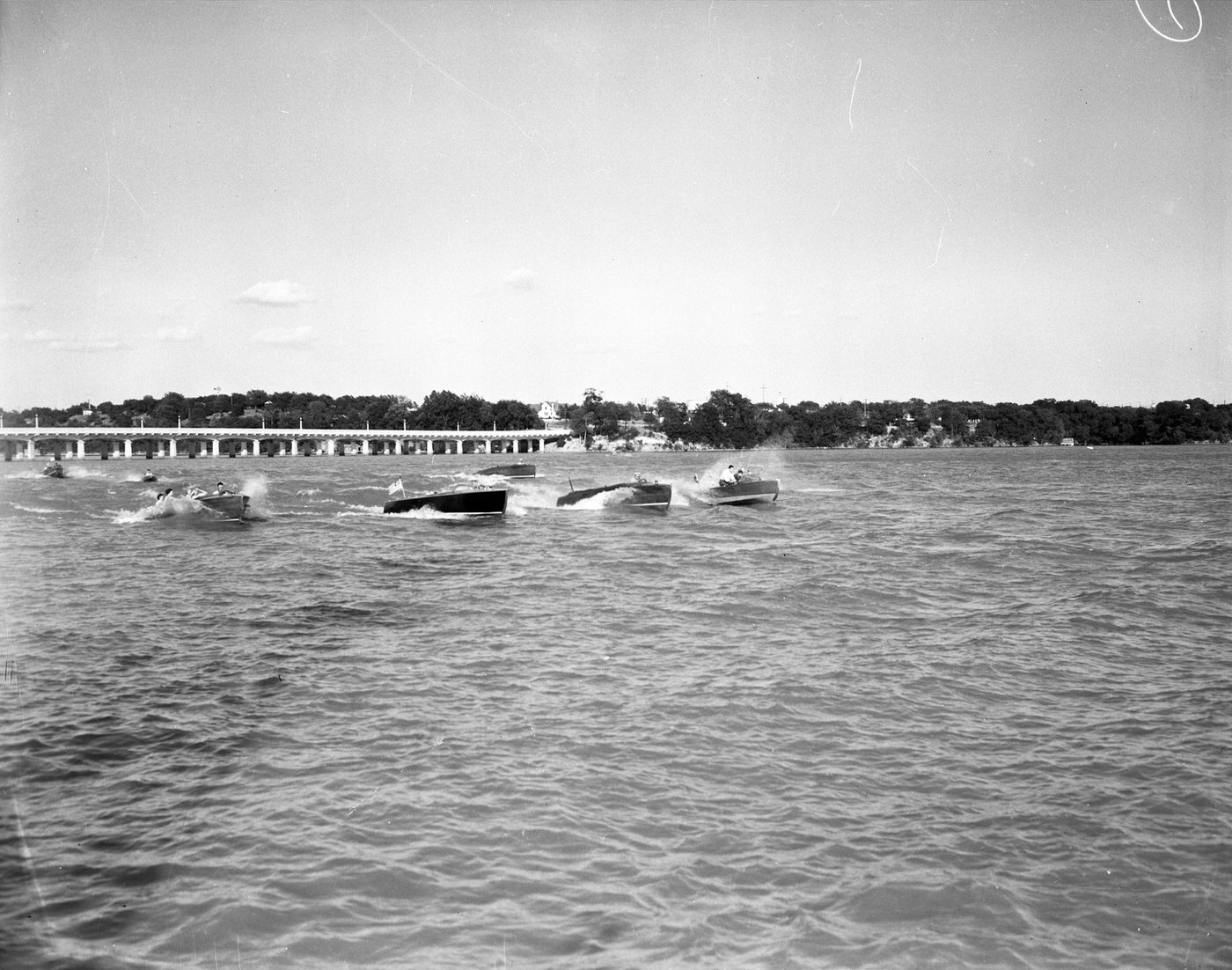 Motor boats on Lake Worth, Fort Worth, 1939