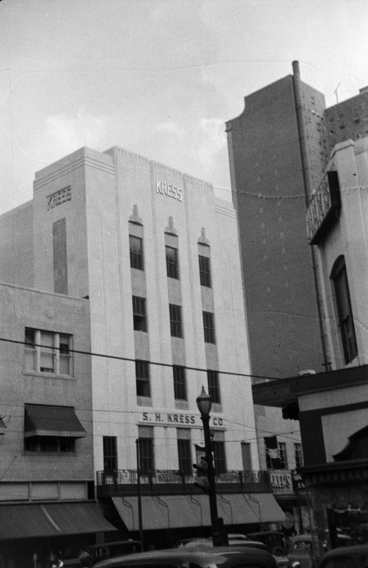 The S.H. Kress & Co. building in Fort Worth, Texas, 1930s.