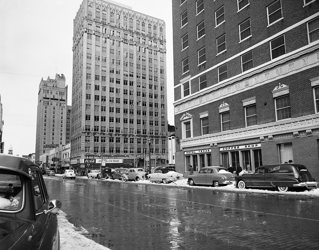 Commercial Standard Building at 7th and Main, offices of the Commercial Standard Insurance Company, 1951.