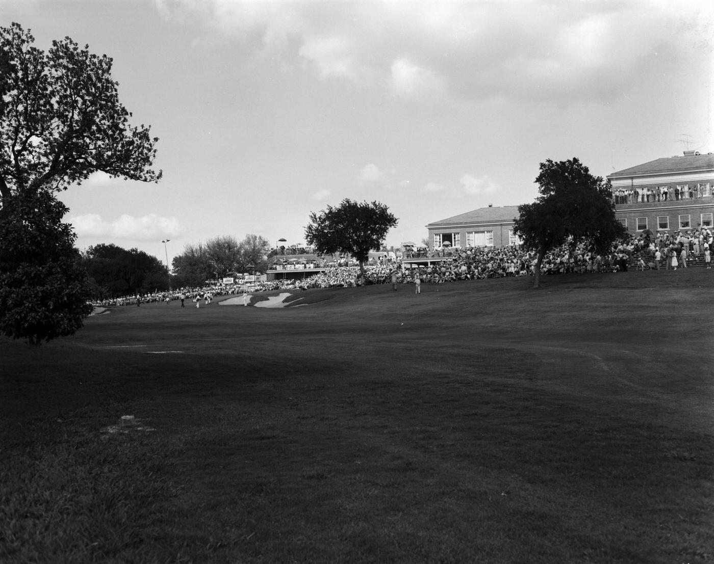 Golfers playing at Colonial Country Club, Fort Worth, 1956.