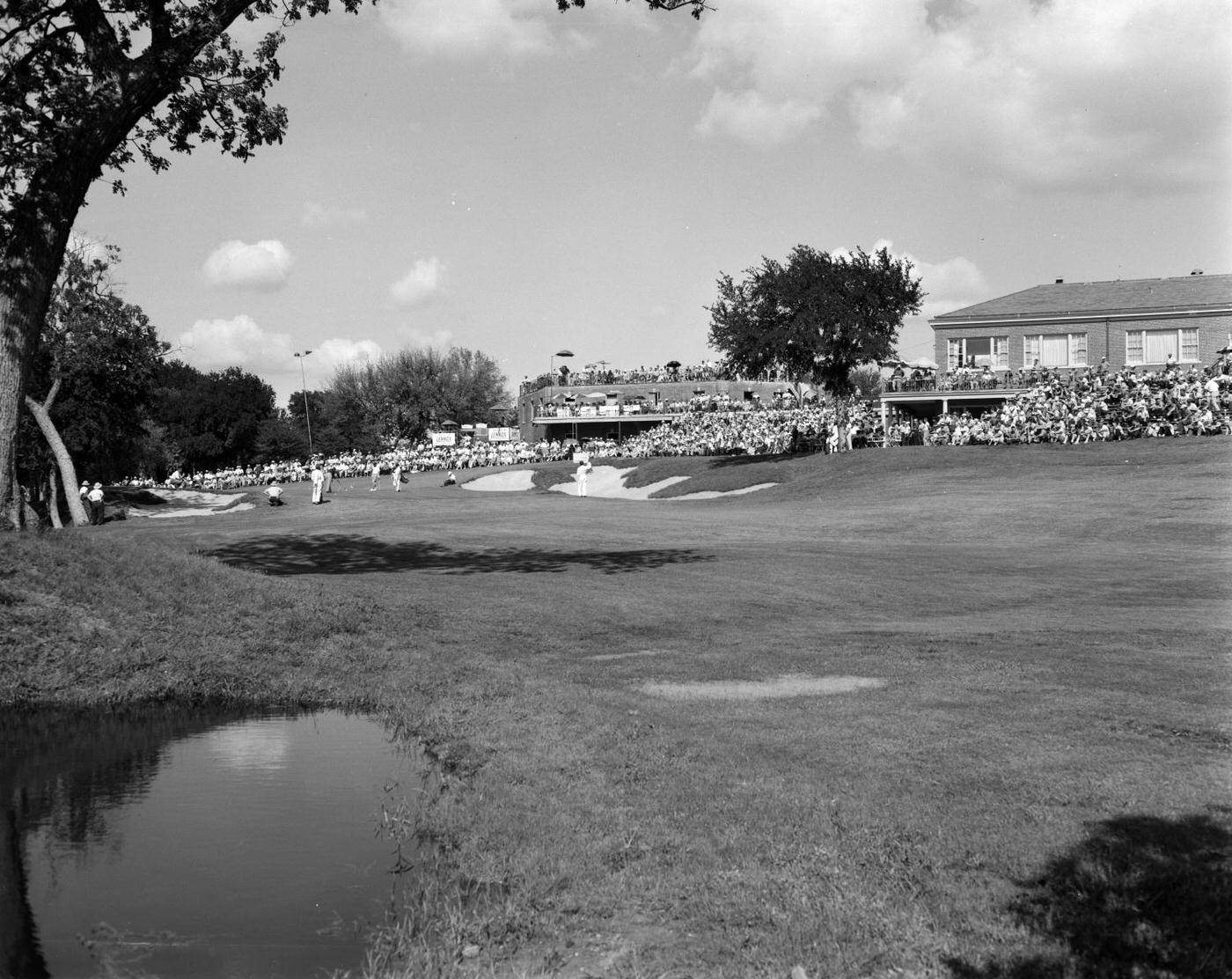 Golfers playing at Colonial Country Club, Fort Worth, 1956.