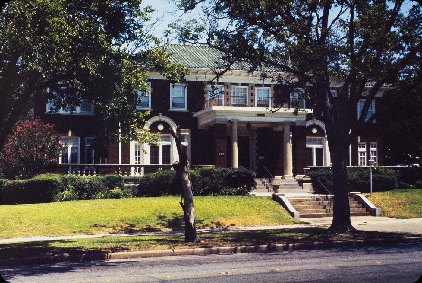 A large two-story house on Elizabeth Boulevard, Fort Worth, 1950s-1970s.