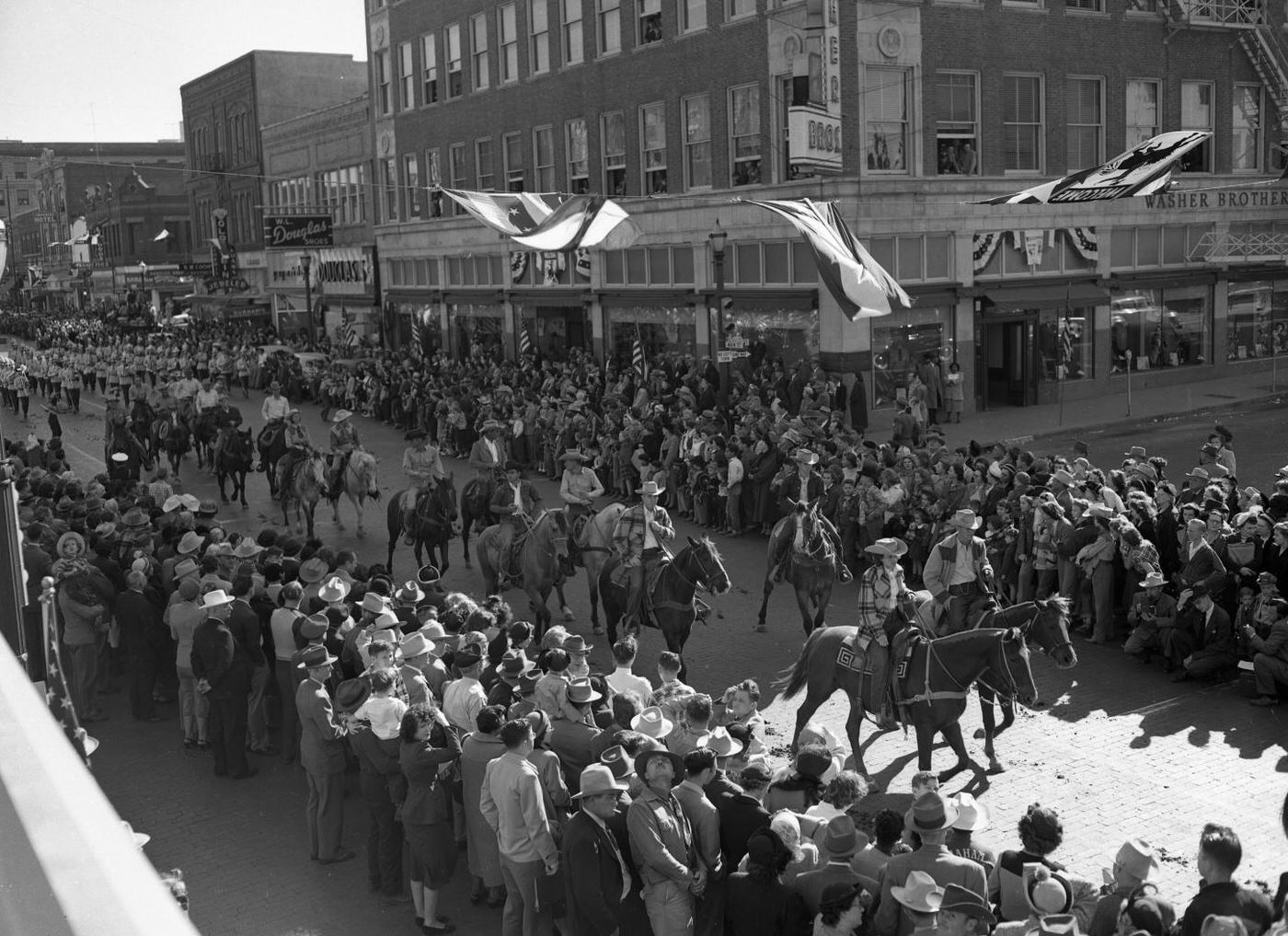 The Fort Worth Fat Stock Show parade with CVAC employees, 1951.