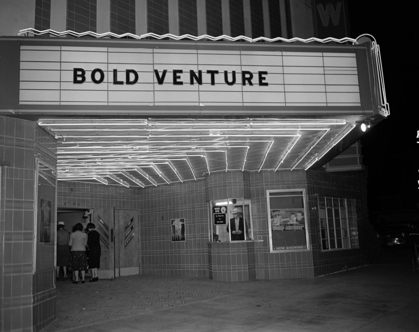 The Gateway Theatre in Fort Worth, showing "Bold Venture," 1959.