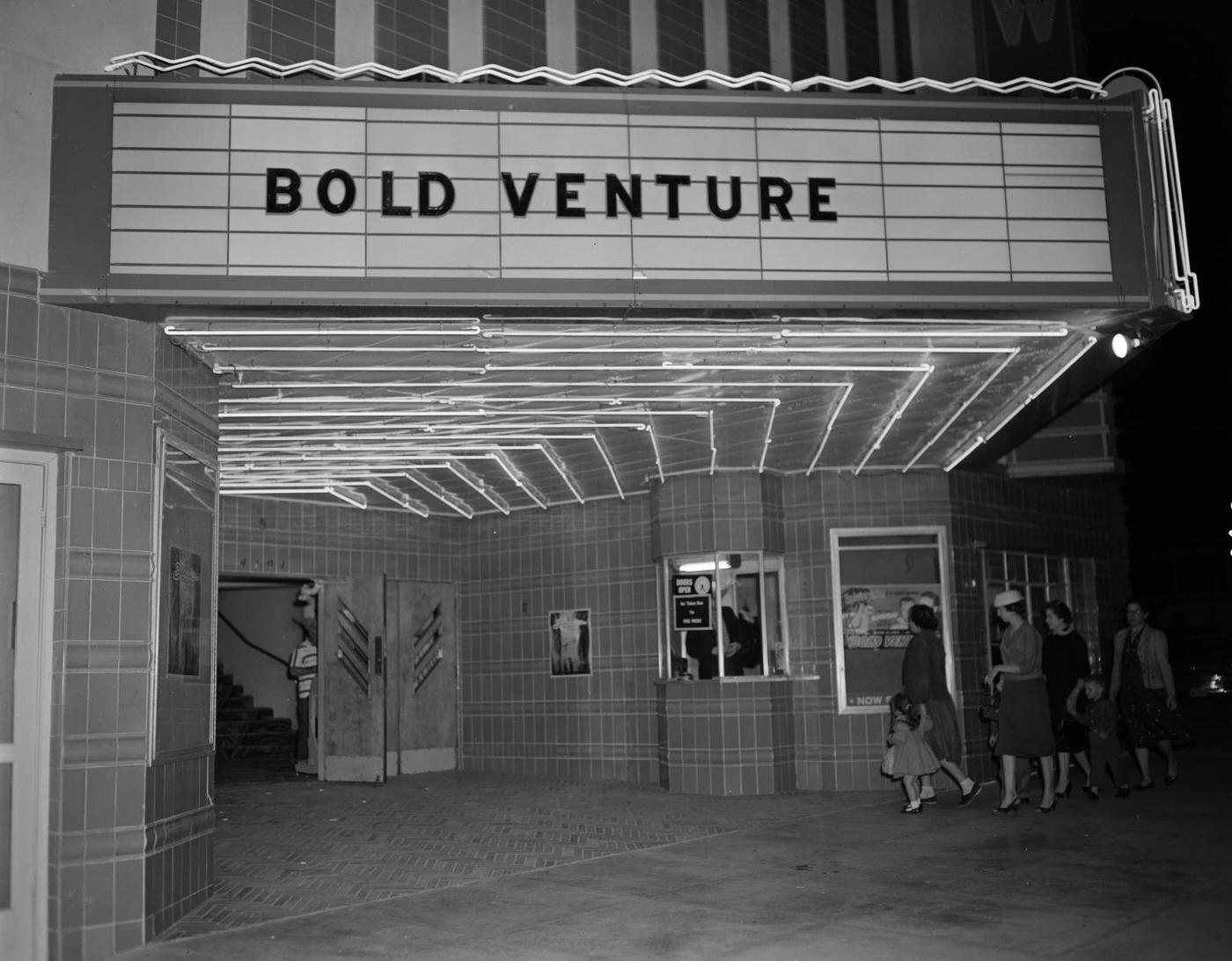 The Gateway Theatre in Fort Worth, showing "Bold Venture," 1959.