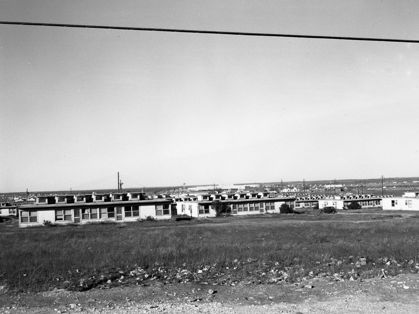 Old homes from Liberator Village in Fort Worth, 1953.