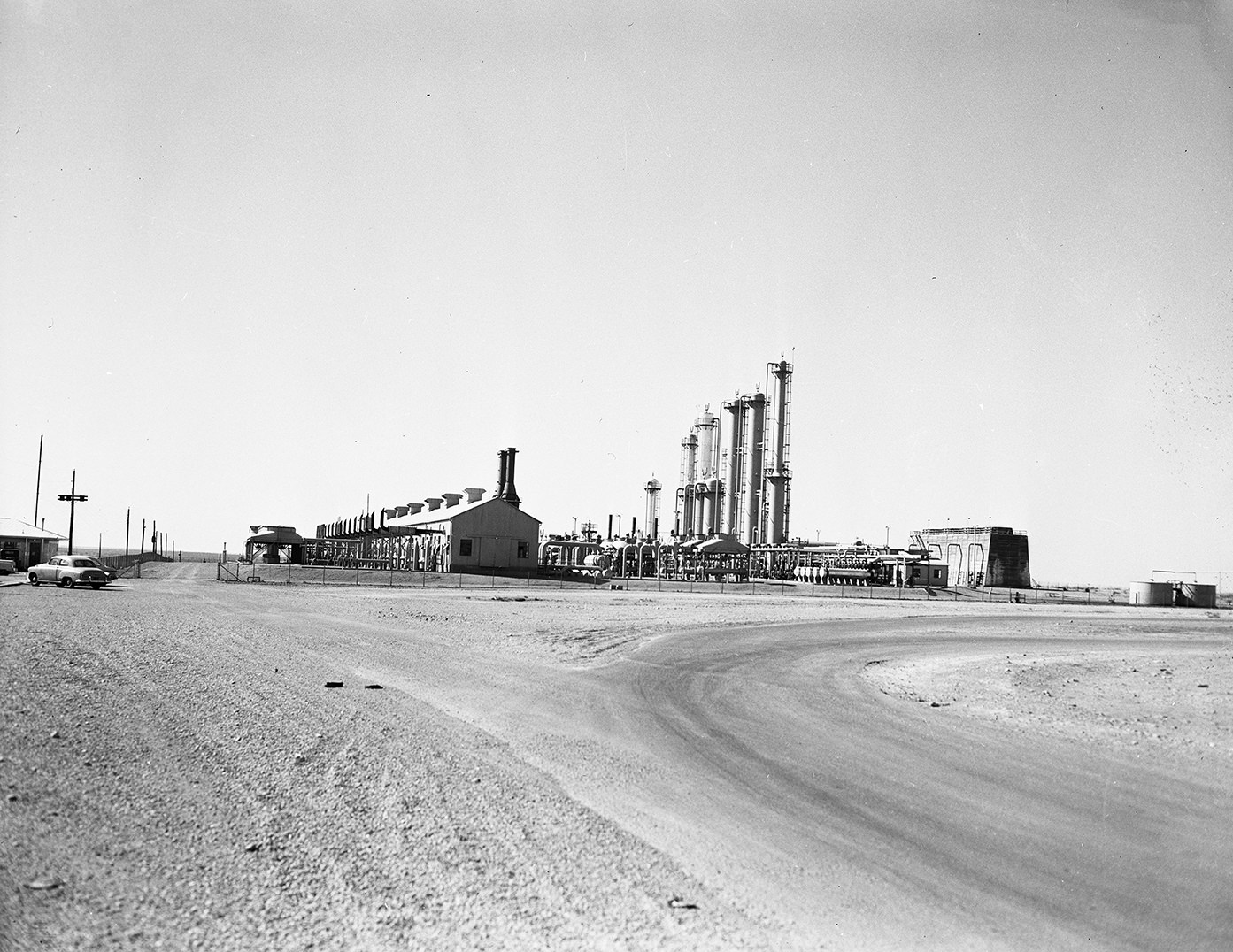 The Standard Oil Company of Texas gasoline plant in Scurry County, 1954.