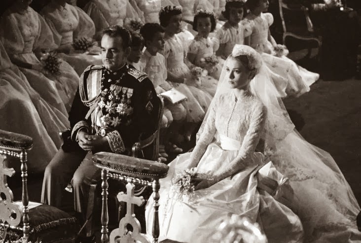 Grace Kelly and Prince Rainier wed, St. Nicholas Cathedral, Monaco, April 19, 1956