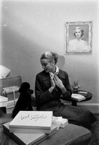 Grace Kelly and her poodle, Oliver, 1956