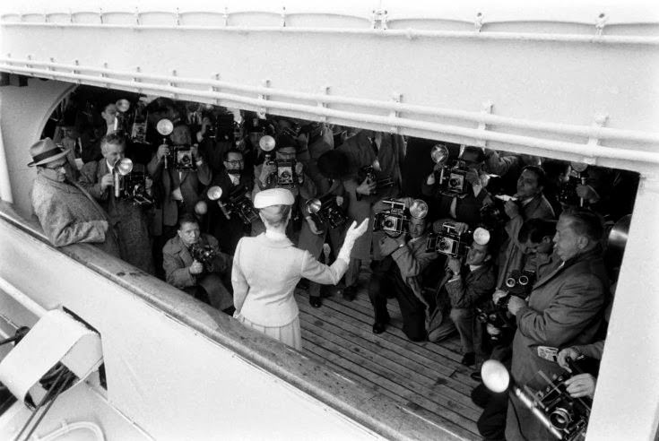 On April 4, 1956, Grace Kelly -- her bridesmaids, her relatives, her dog, and about 80 pieces of luggage in tow -- left New York for Monaco aboard the liner, SS Constitution