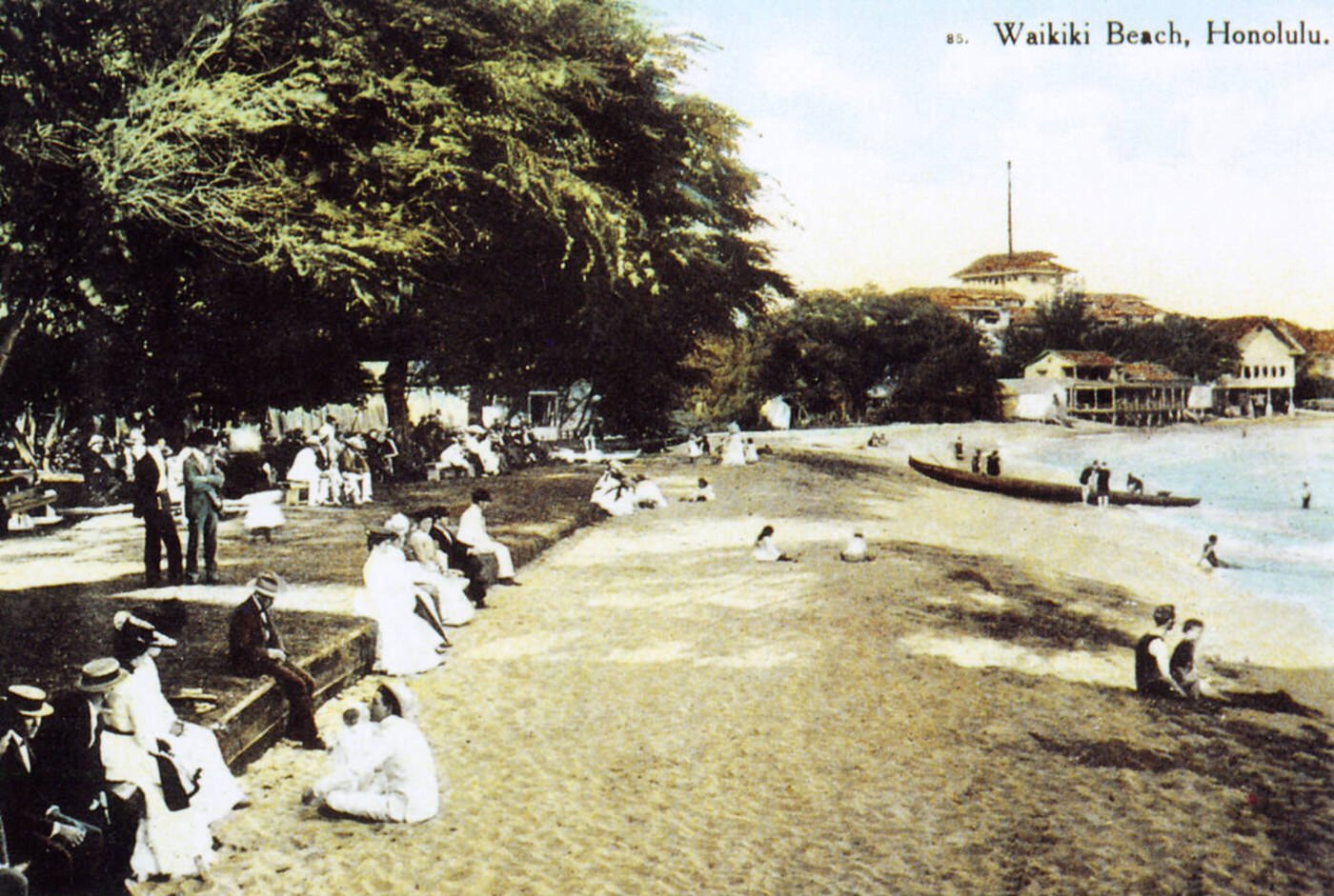 Waikiki Beach, Honolulu, Oahu, Hawaii, 1904.