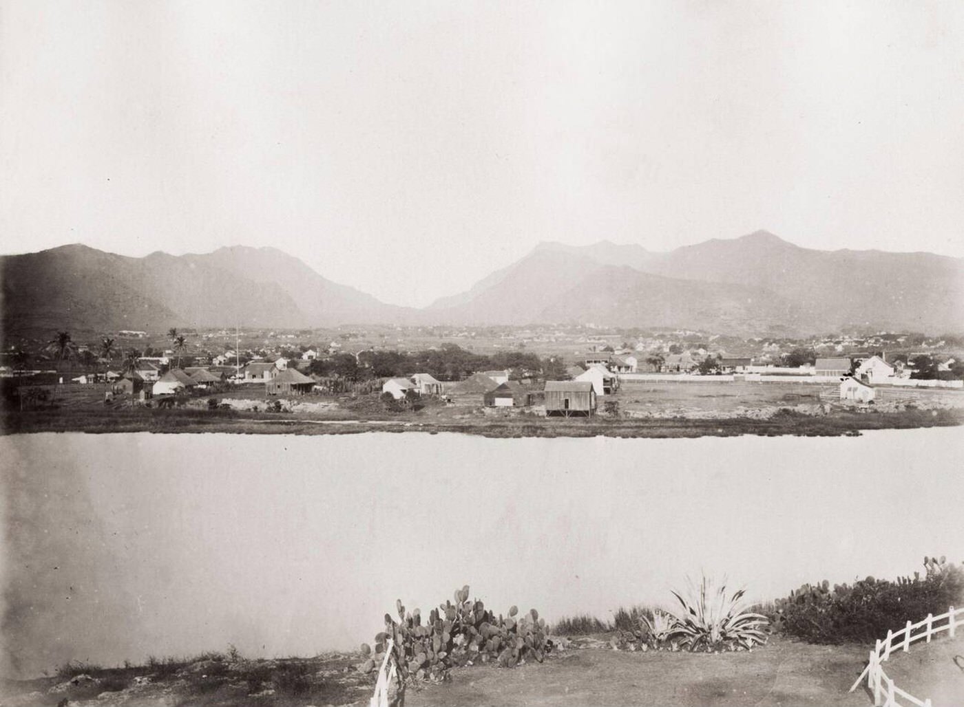 View of Honolulu from the prison, Hawaii, 1890s.