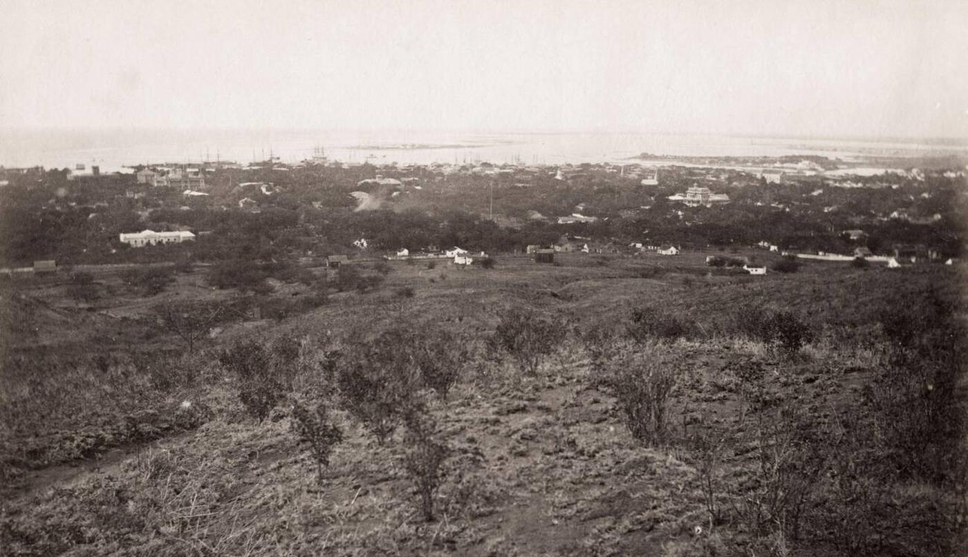 Honolulu from Punch Bowl, Hawaii, 1890s.