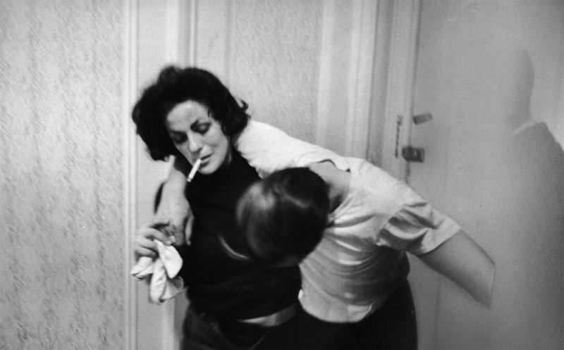 Karen trying to save the life of a fellow addict who has overdosed.
