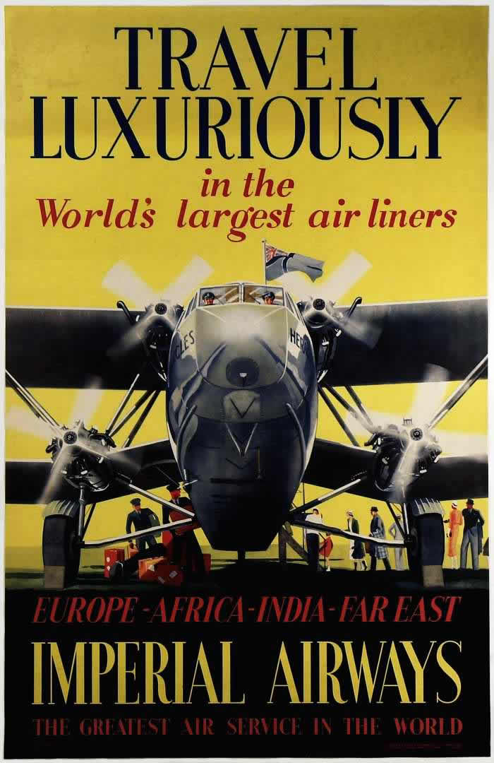 Advertising the Skies: A Look at Imperial Airways Posters Promoting Early Air Travel in the 1920s and 1930s