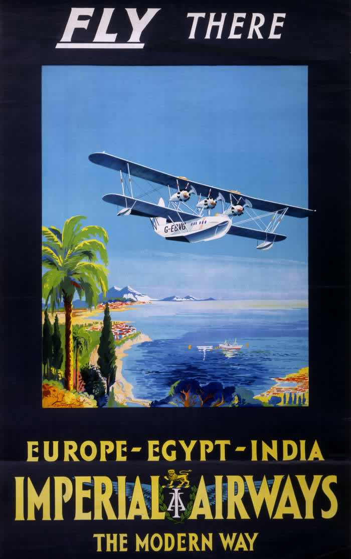 Advertising the Skies: A Look at Imperial Airways Posters Promoting Early Air Travel in the 1920s and 1930s