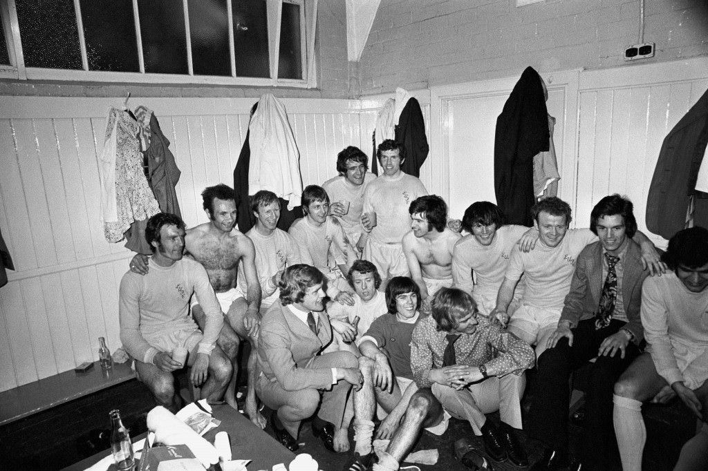 Norwich City celebrating winning the Second Division Championship, 1972.