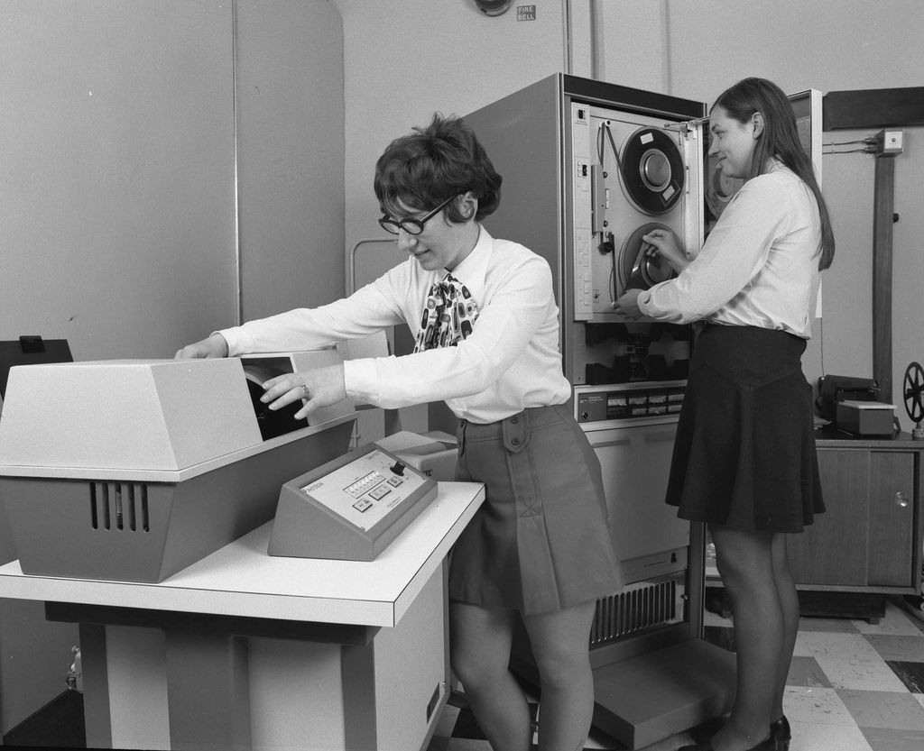 Mini Skirts and Vintage Computers: A Glimpse Into 1970s Office Life