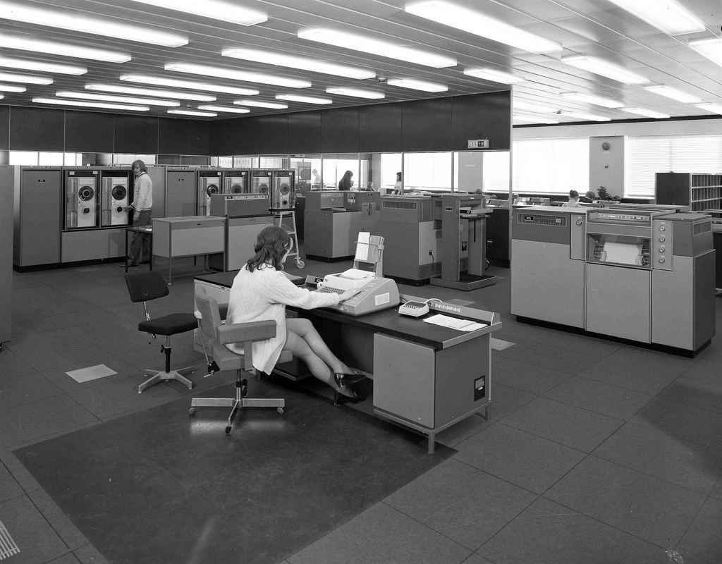 Mini Skirts and Vintage Computers: A Glimpse Into 1970s Office Life