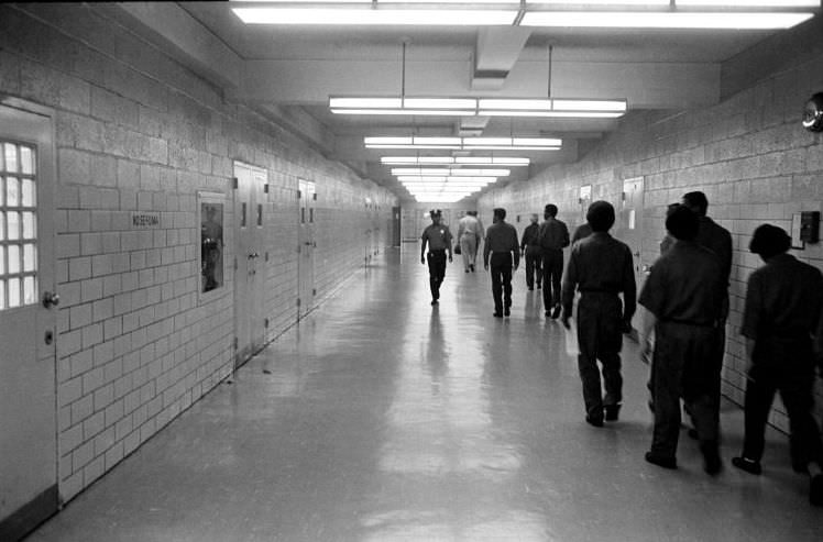 An underground passage from the prison to the courthouse, 1972.