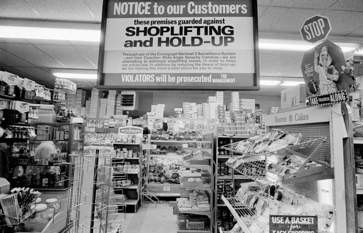 This is a regular grocery store, 1972.