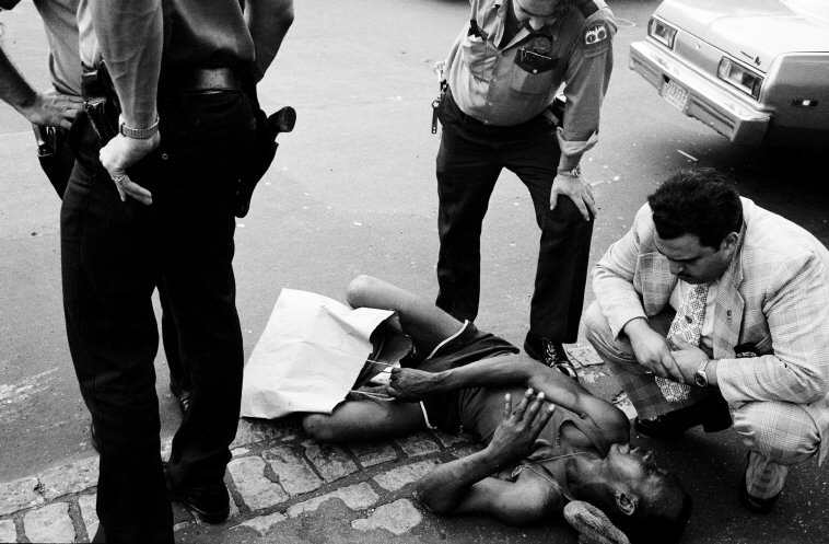 Soon came to a man lying in the street, 1978.
