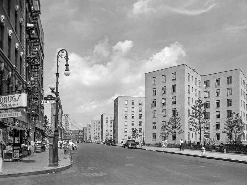 Vladeck Houses, view from Madison and Scammel Streets, New York, 1941.