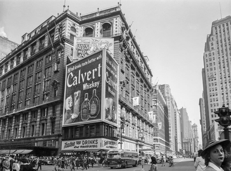 Macy's department store at Herald Square, New York, 1942.