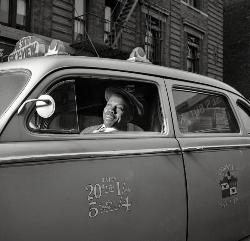 Taxi driver, New York, 1942.