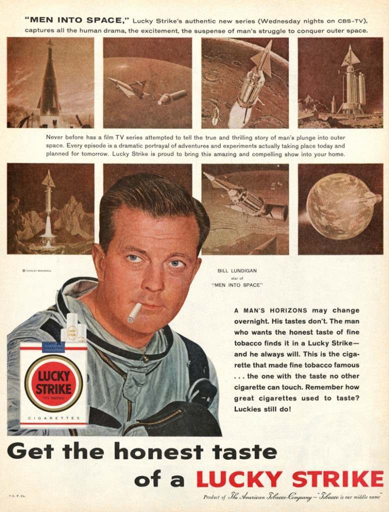 Rocket Ships and Tobacco Smoke: The Wild Era of Space-Themed Cigarette Ads from the Past