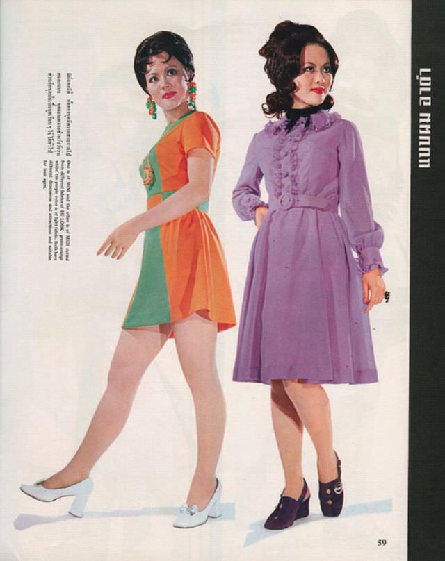 Flower Power, Mini Skirts, and Beach Capes: A Glimpse into 1968 Thai Fashion Through Magazine Pages