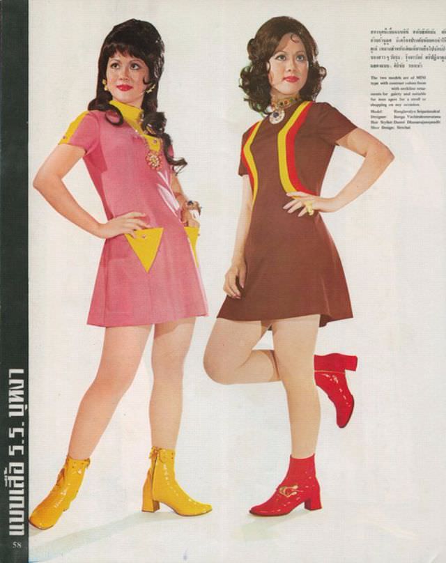 Flower Power, Mini Skirts, and Beach Capes: A Glimpse into 1968 Thai Fashion Through Magazine Pages