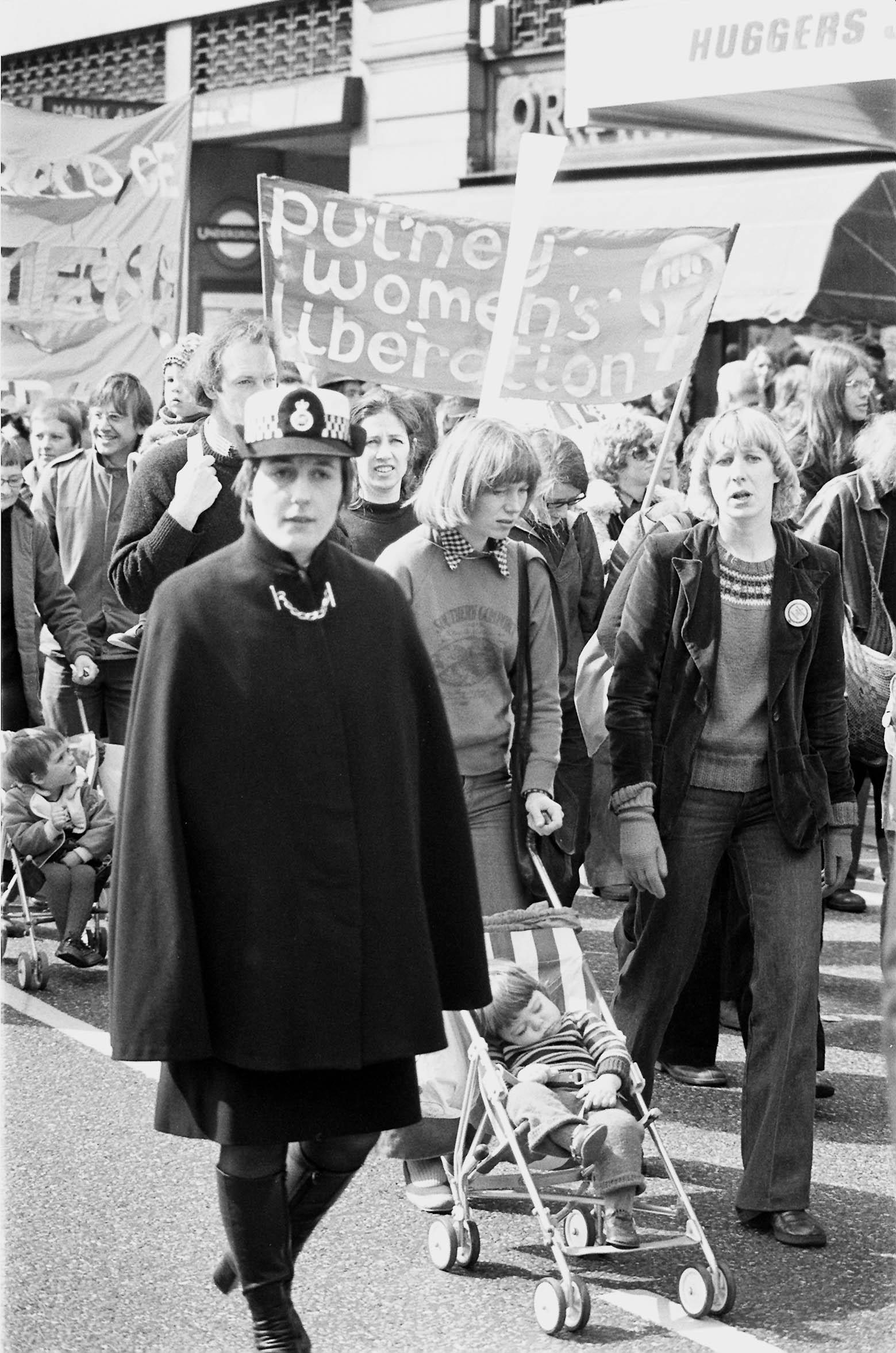 Supporters of the National Abortion Campaign marching to Trafalgar Square, 1976.