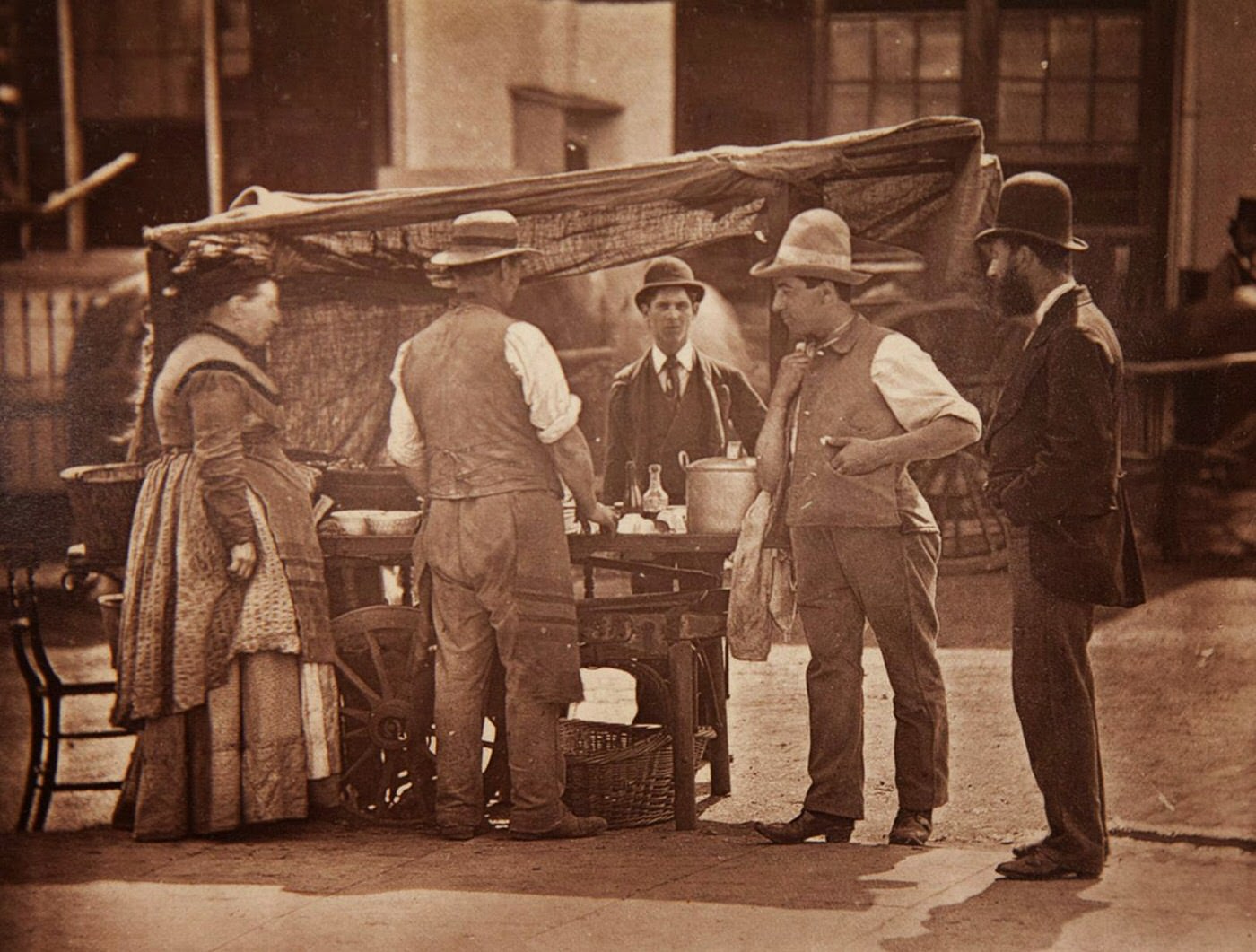 The seller of shellfish.