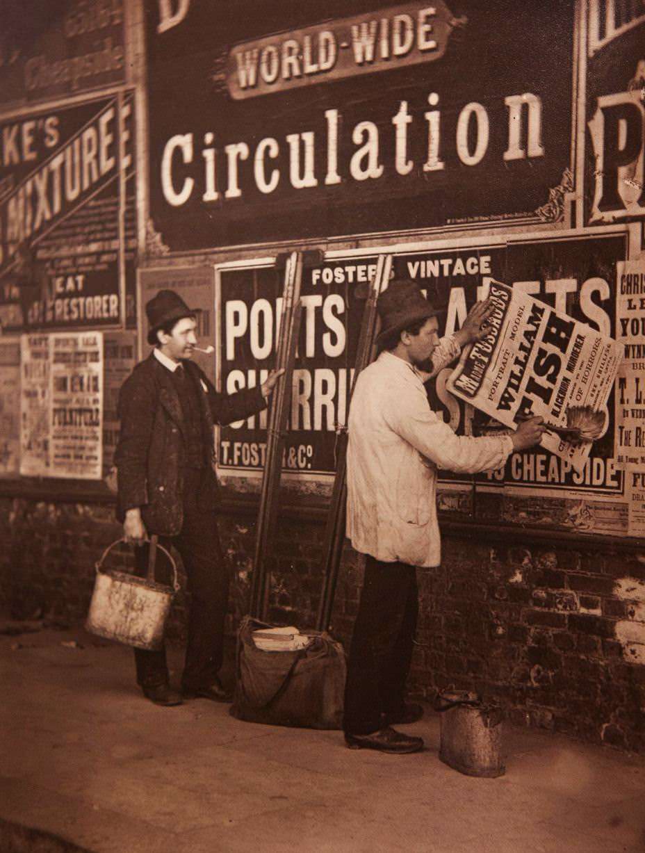 Street advertising.