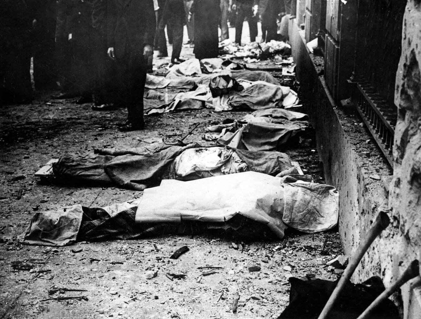 The Wall Street bombing, New York City, 1920.