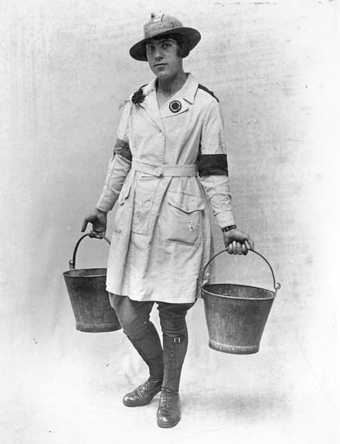 A member of the Women's Land Army in WWI, 1916.