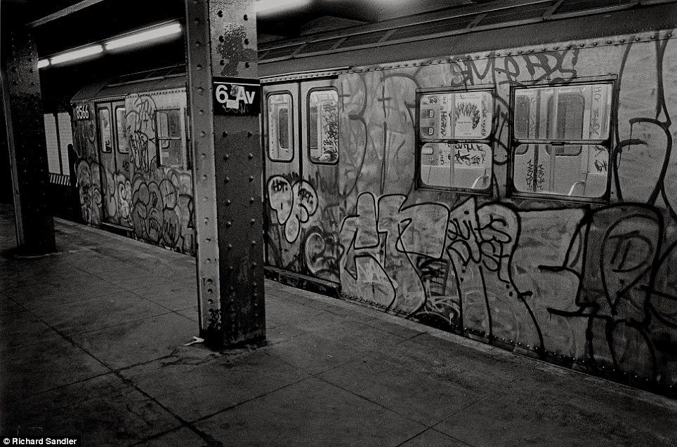 Subways covered in tags by illicit painters, 1986.