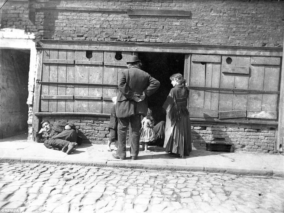 A man makes time for a nap in what was then the centre of Newcastle.