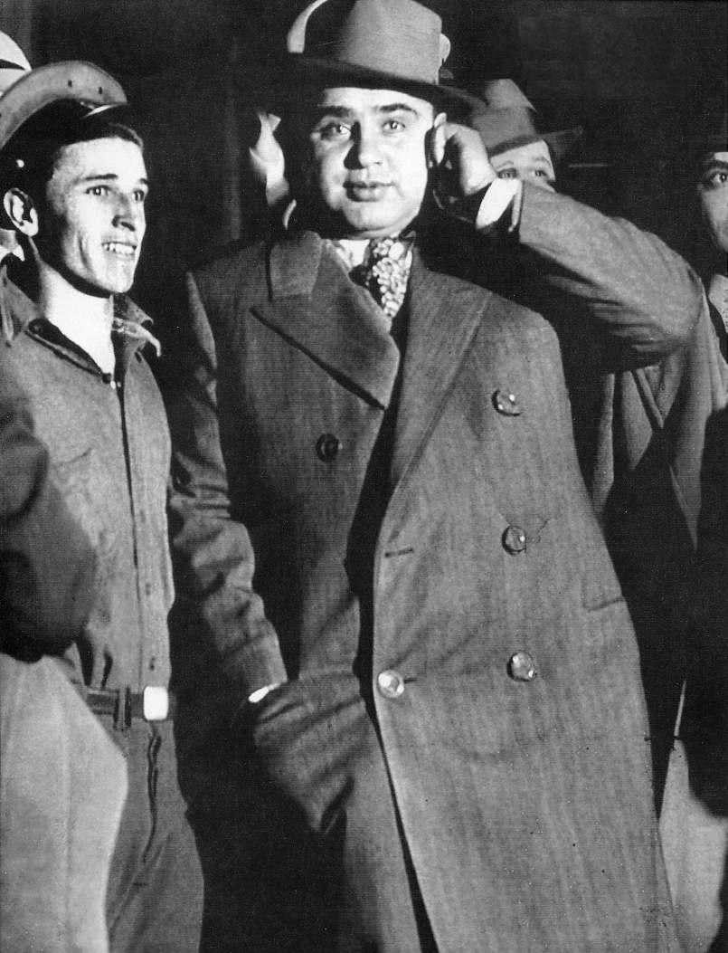 Al Capone leaving the federal court, October 1931.