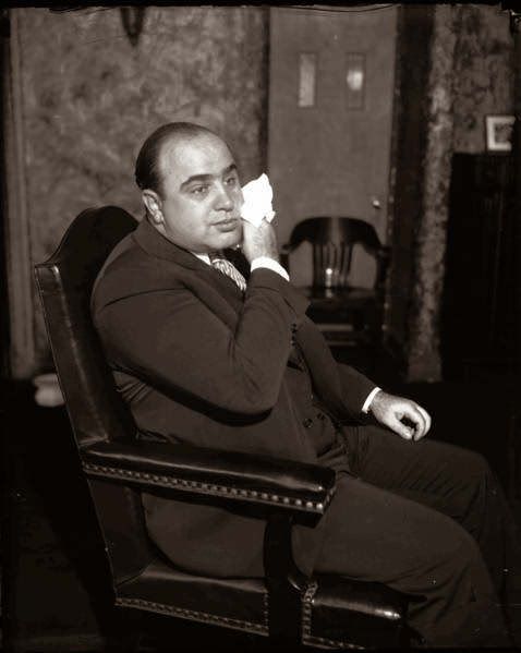 Al Capone in court, October 1931.