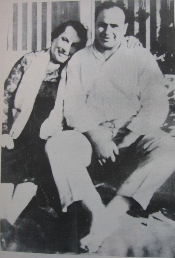 Al Capone with his mother, Teresa.
