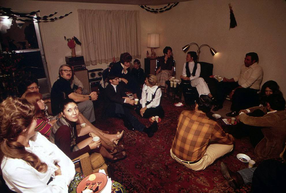 Rifle, Colorado, hospital administrator Bob Georgeson hosts a party at his home, 1972.