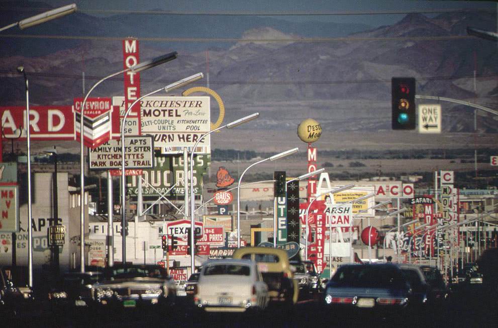 Street scene in east Las Vegas, Nevada, 1972.