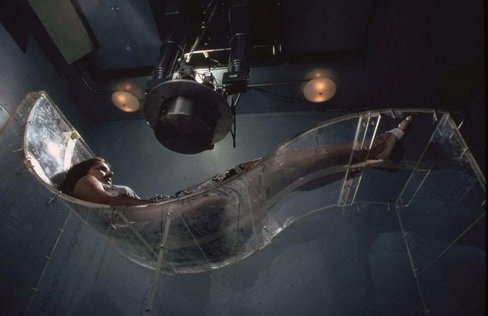 Whole body counter, used to test levels of exposure to radiation, at the EPA's Las Vegas National Environmental Research Center, Las Vegas, Nevada, 1972.