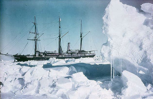 The 'Endurance' frozen in 76/35 South, 1915.