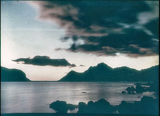 A Sub-Antarctic sunrise in South Georgia, 1915.
