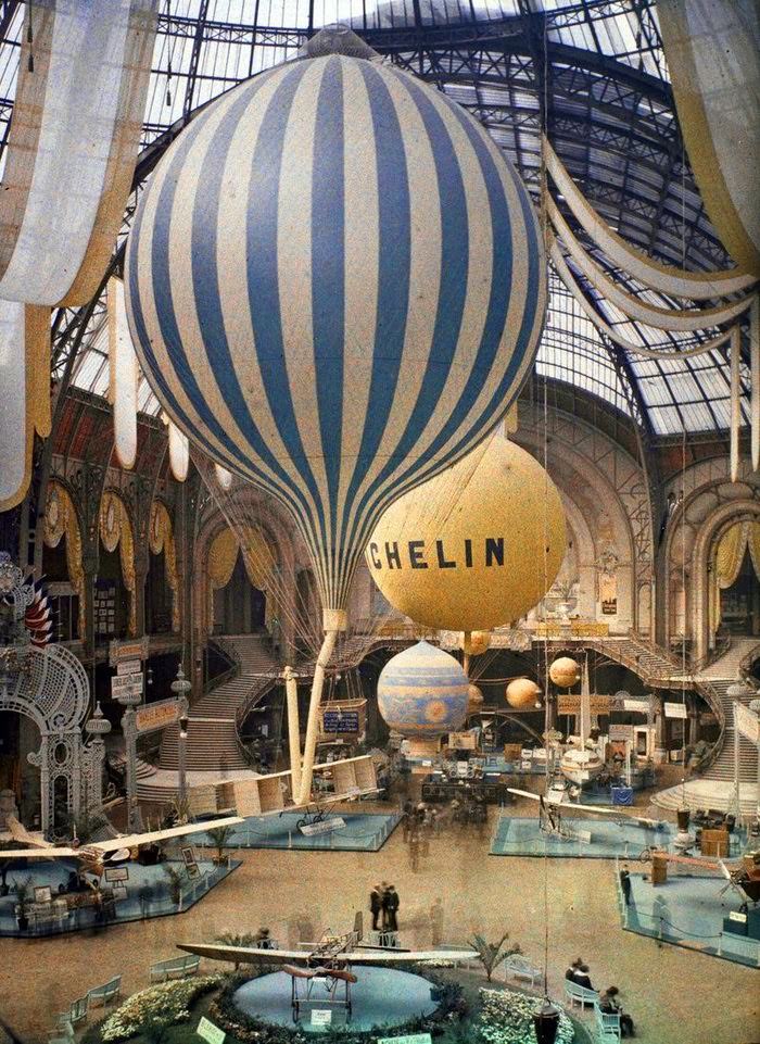 Grand Palais Air Show in Paris, 1909.