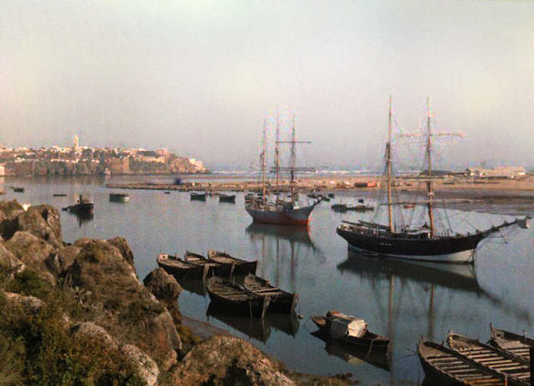 General view of the harbor in Rabat, Morocco